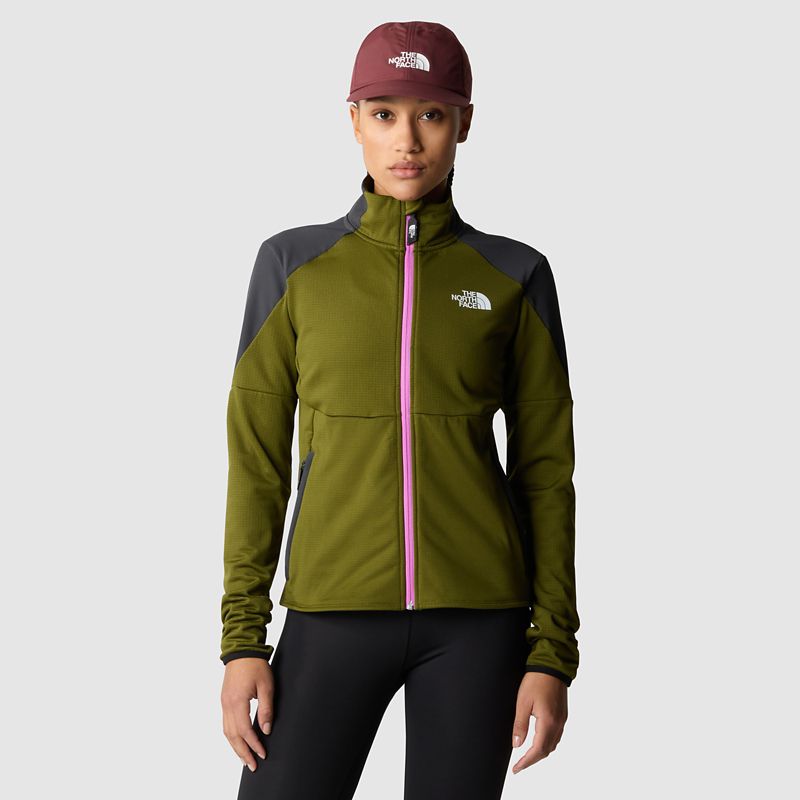 The North Face Forro Polar Con Cremallera Integral Middle Rock Para Mujer Forest Olive-asphalt Grey 