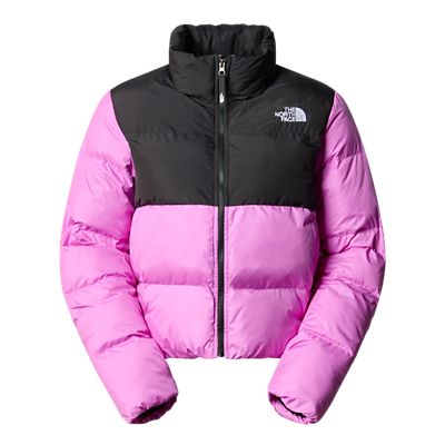 The North Face Saikuru Cropped Puffer Jacket In Black Exclusive At