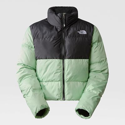 The North Face Saikuru Cropped Puffer Jacket In Black Exclusive At