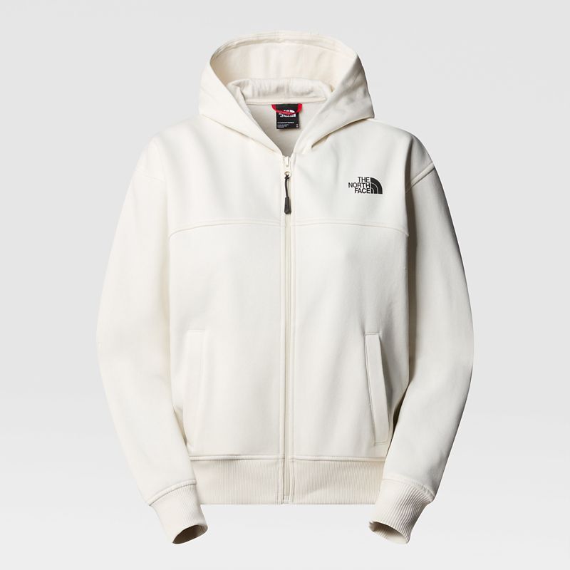 The North Face Women's Essential Full-zip Hoodie White Dune