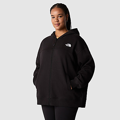 Plus Size Essential-hoodie met volledige rits voor dames 3