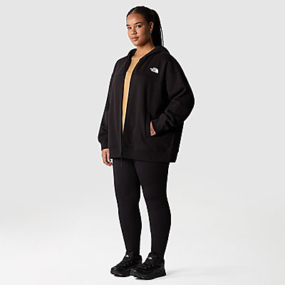 Plus Size Essential-hoodie met volledige rits voor dames 4