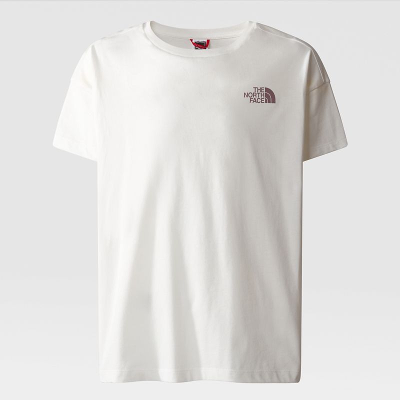 The North Face Girls' Vertical Line T-shirt Gardenia White