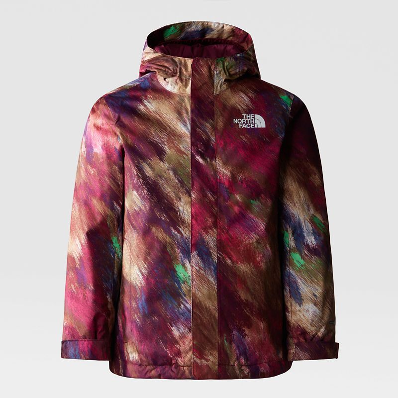 The North Face Teens' Snowquest Jacket Boysenberry Paint Lightening Small Print