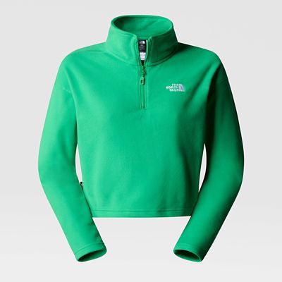 The North Face Glacier 1/4 Zip Cropped Fleece In Green Flower Print  Exclusive At ASOS for Women