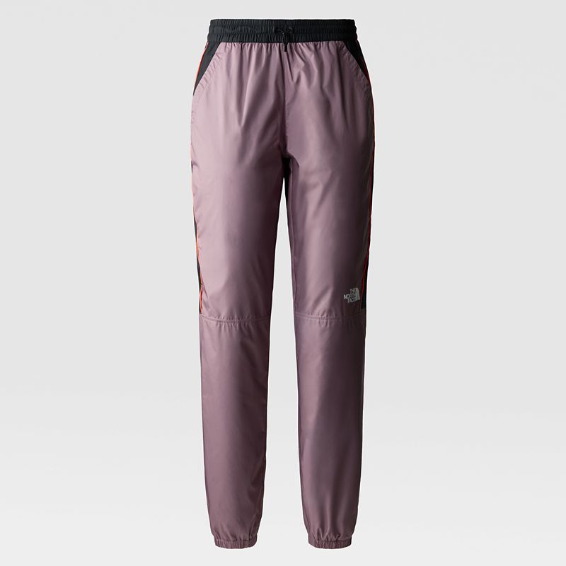 The North Face Women's Mountain Athletics Wind Track Trousers Fawn Grey-asphalt Grey-tnf Black
