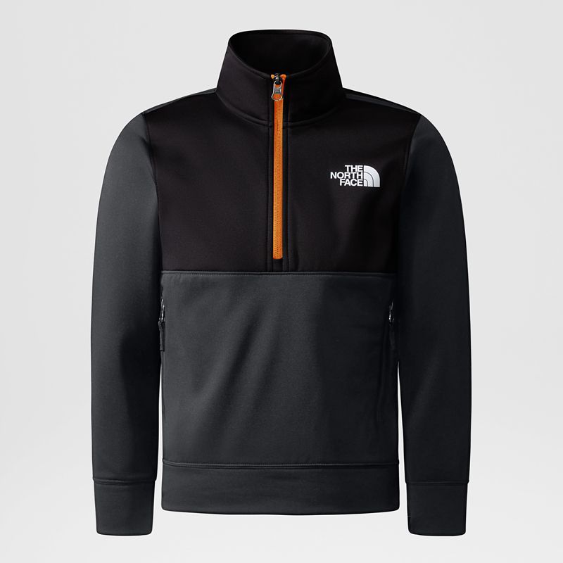 The North Face Sweatshirt Mit 1/4-langem Rv Für Jugendliche Asphalt Grey-tnf Black 