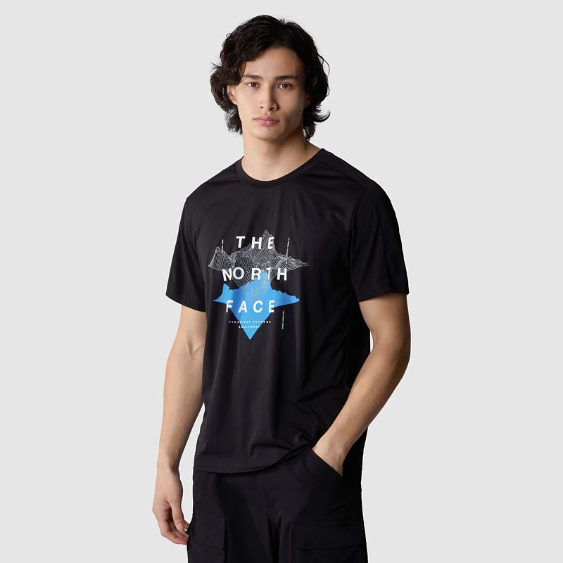 The North Face Camiseta Kikash Para Hombre Tnf Black-skyline Blue 