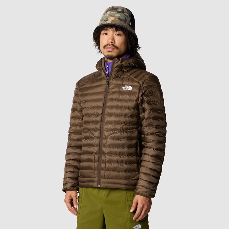 The North Face Men's Huila Synthetic Insulation Hooded Jacket Demitasse Brown