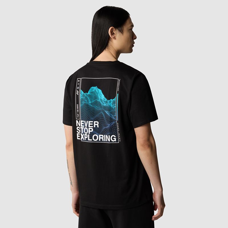 The North Face Camiseta Con Estampado Gráfico Foundation Para Hombre Tnf Black/optic Blue 