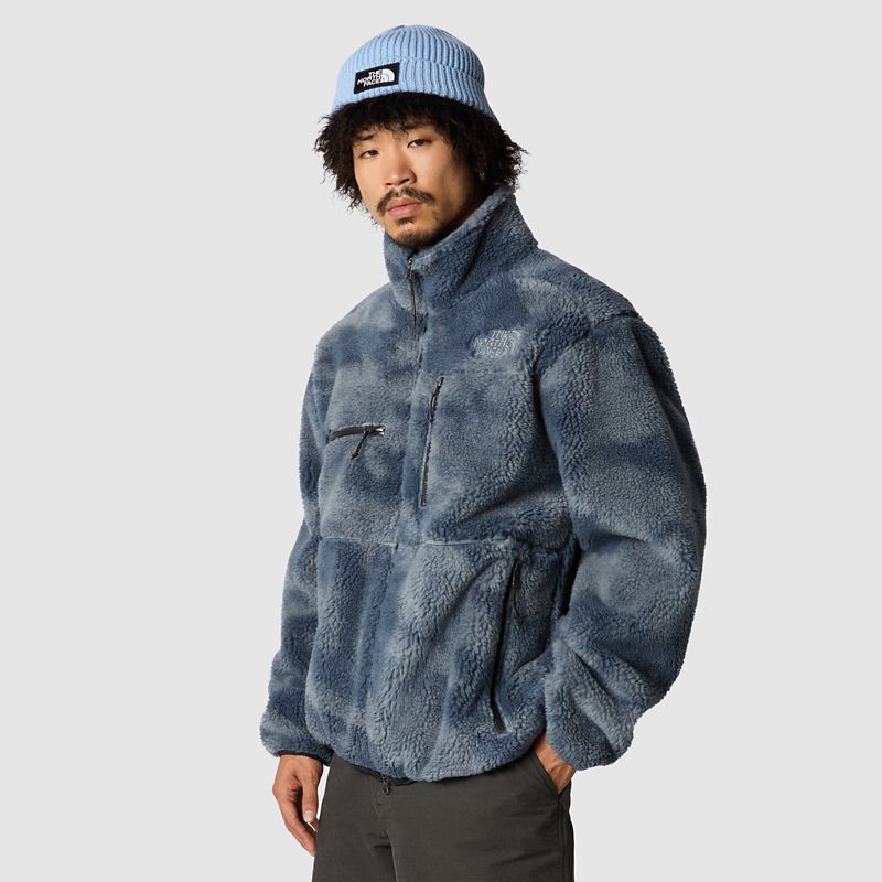 The North Face Men's Denali X Jacket Blue Dusk Low-fi Hi-tek Dye Print