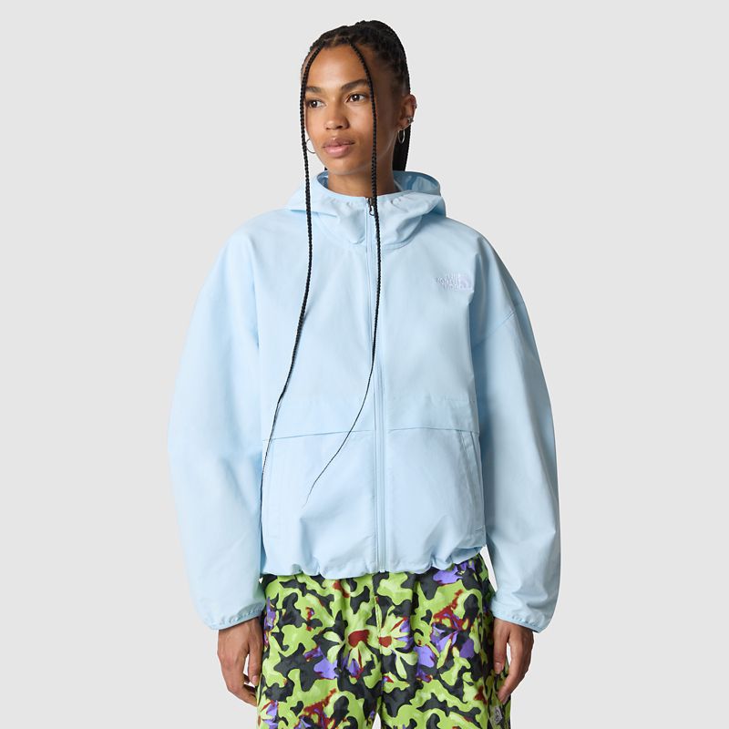 The North Face Women's Tnf Easy Wind Hooded Full-zip Jacket Barely Blue
