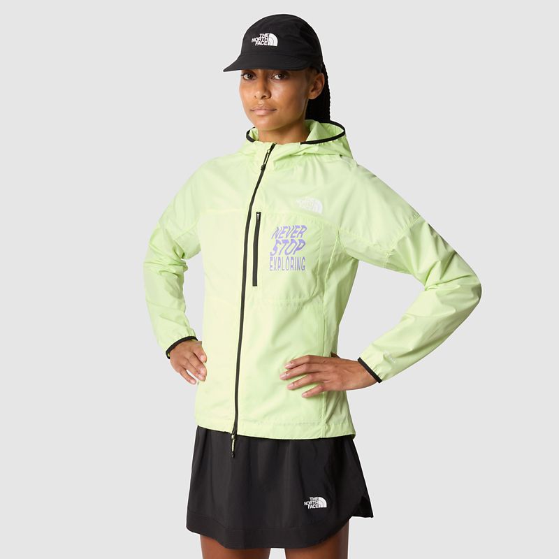 The North Face Women's Higher Run Wind Jacket Astro Lime