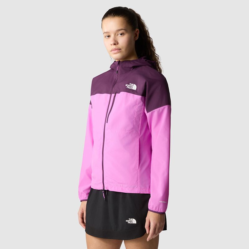 The North Face Women's Higher Run Wind Jacket Violet Crocus-black Currant Purple