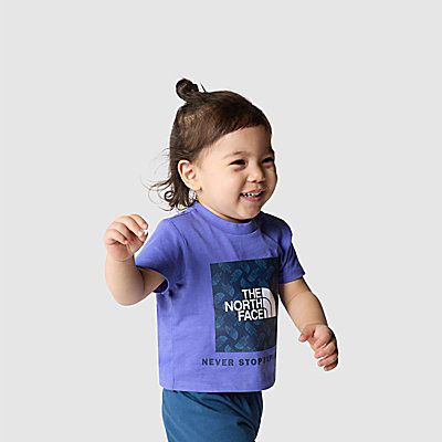 Box Infill-T-shirt met print voor baby's 7