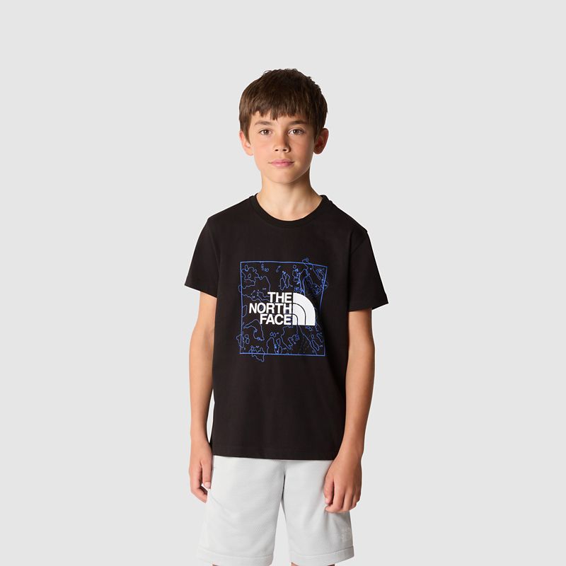 The North Face Camiseta Gráfica Para Jóvenes Tnf Black-solar Blue 