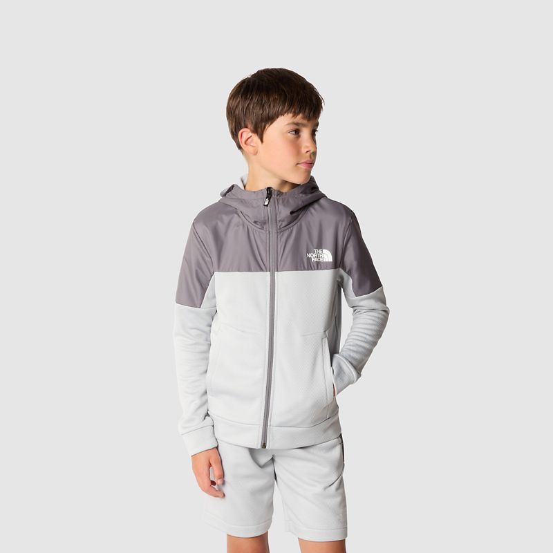 The North Face Boys' Mountain Athletics Full-zip Hoodie High Rise Grey-smoked Pearl