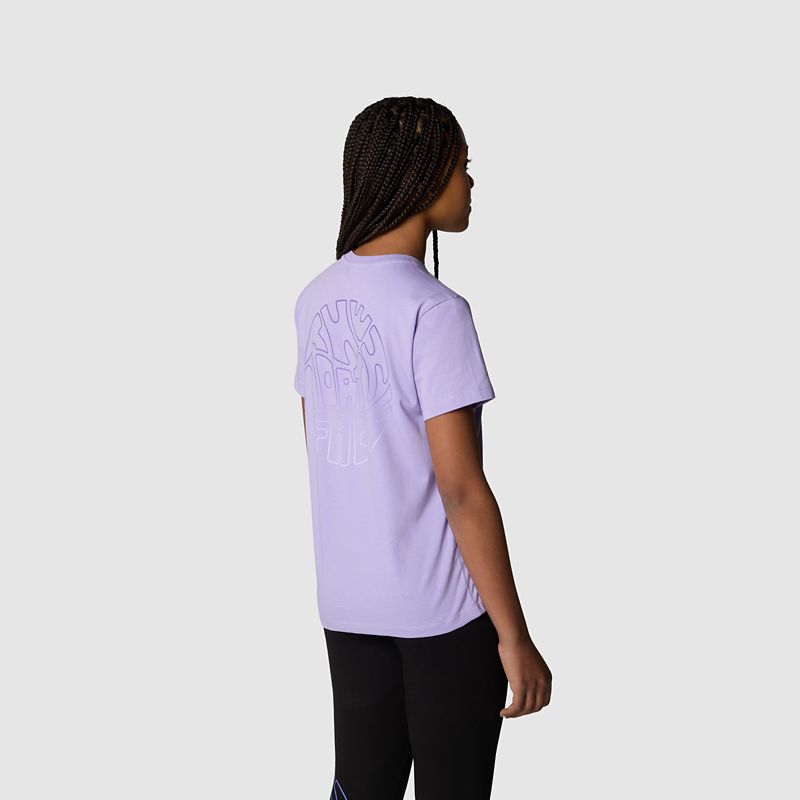 The North Face Camiseta Con Estampado Gráfico Para Niña High Purple 