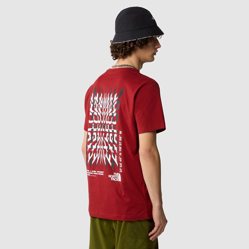 The North Face Coordinates T-shirt Für Herren Iron Red 