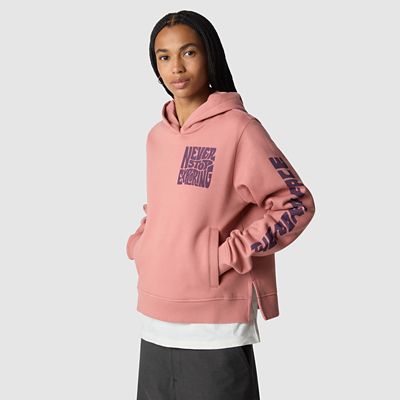 the north face sweat à capuche mountain play pour femme light mahogany taille l