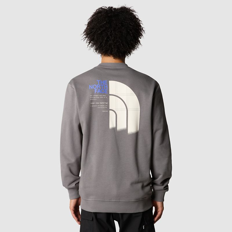 The North Face Men's Graphic Sweatshirt Smoked Pearl