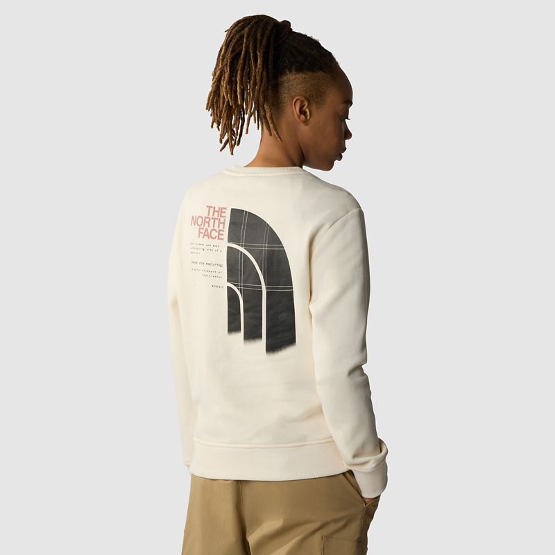 The North Face Women's Graphic Sweatshirt White Dune