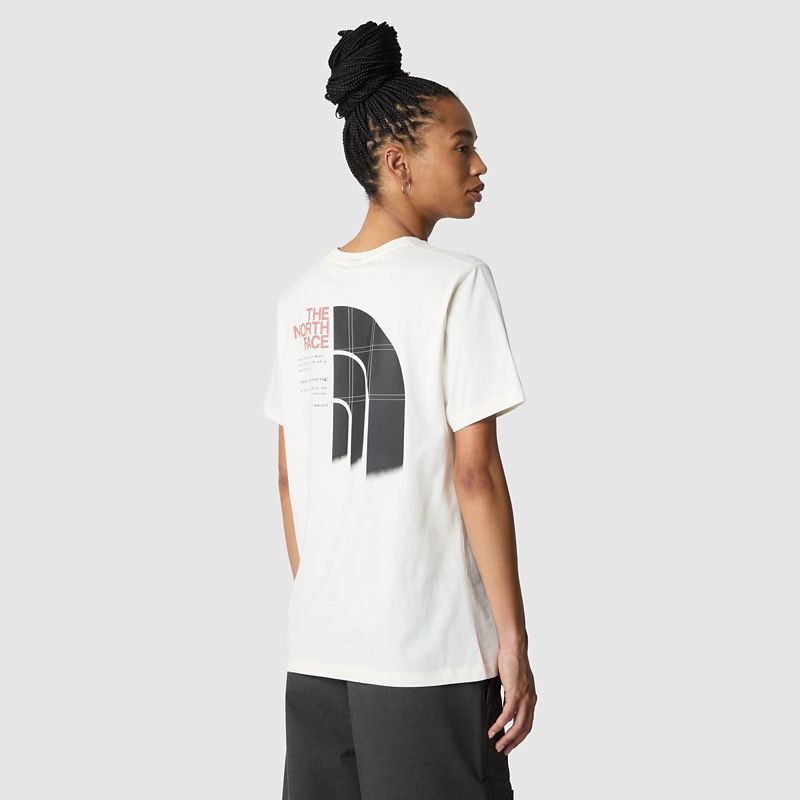 The North Face Graphic T-shirt Für Damen White Dune 
