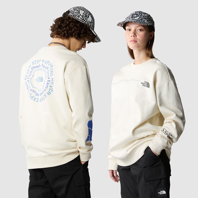 The North Face Nse Graphic Sweater White Dune