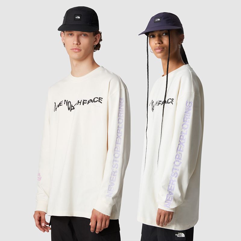 The North Face Nse Graphic Langarm-shirt White Dune 