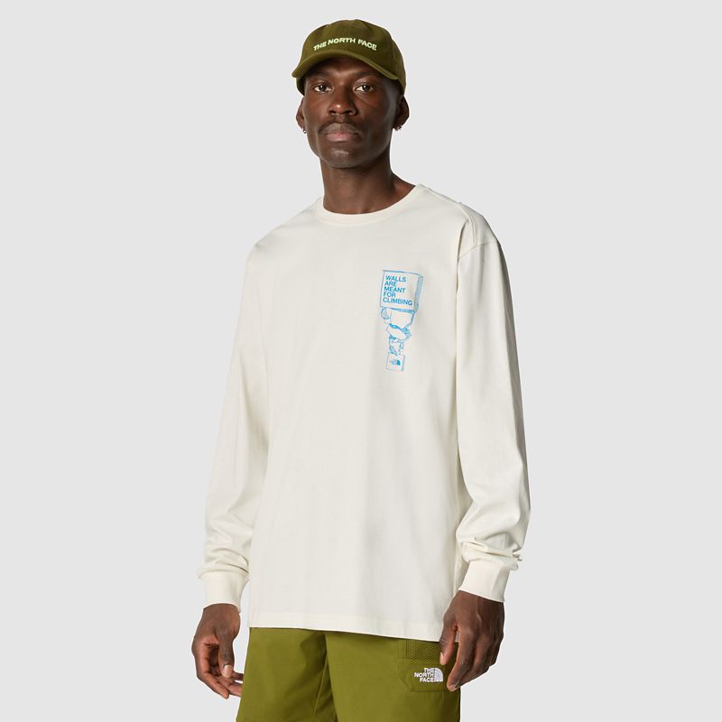 The North Face Men's Outdoor Long-sleeve Graphic T-shirt White Dune
