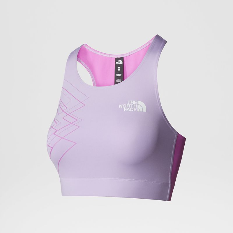 The North Face Top Corto Deportivo Con Estampado Gráfico Para Mujer Lite Lilac-violet Crocus 