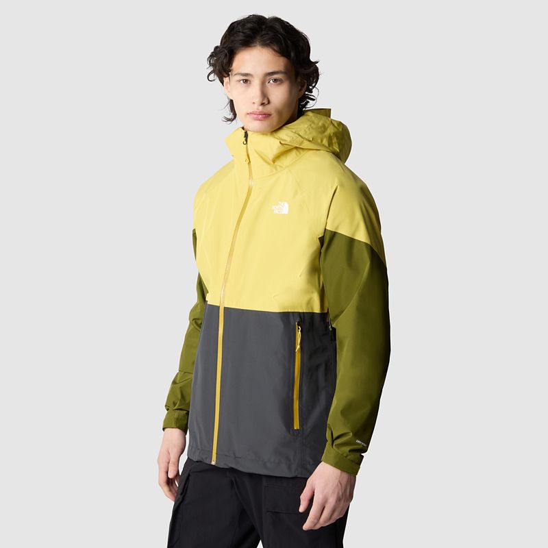The North Face Men's Lightning Zip-in Jacket Asphalt Grey-yellow Silt-forest Olive