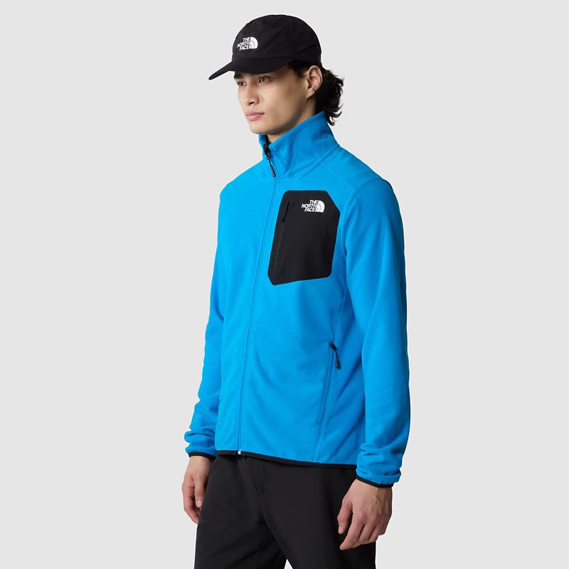 The North Face Men's Experit Grid Fleece Jacket Skyline Blue-tnf Black