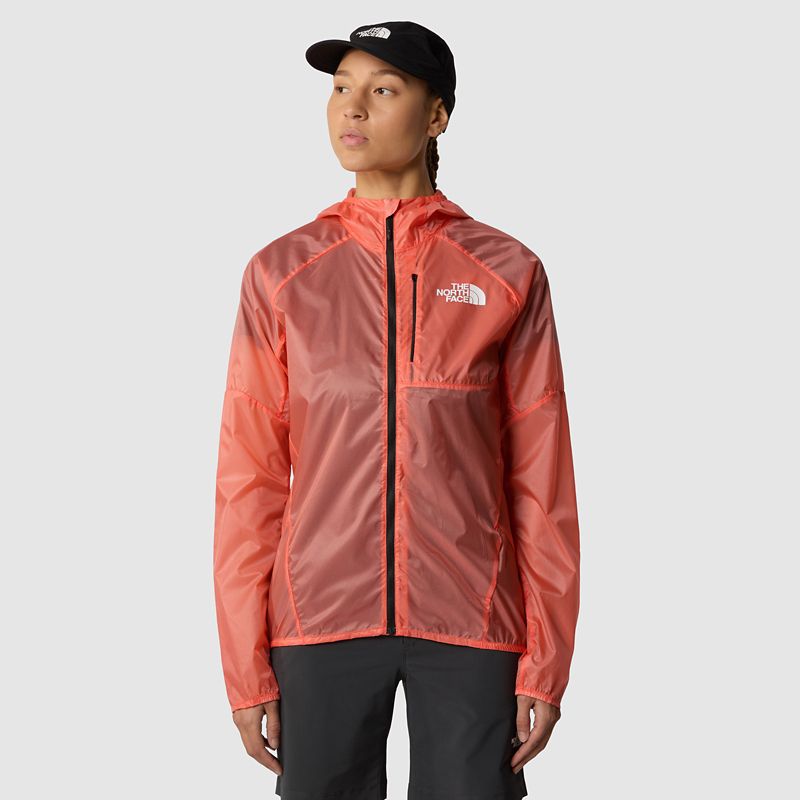 The North Face Women's Windstream Shell Jacket Radiant Orange/tnf Black