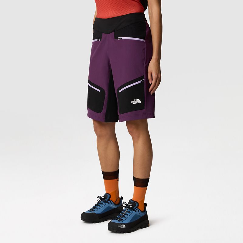 The North Face Women's Trailjammer Shorts Black Currant Purple-tnf Black-lite Lilac
