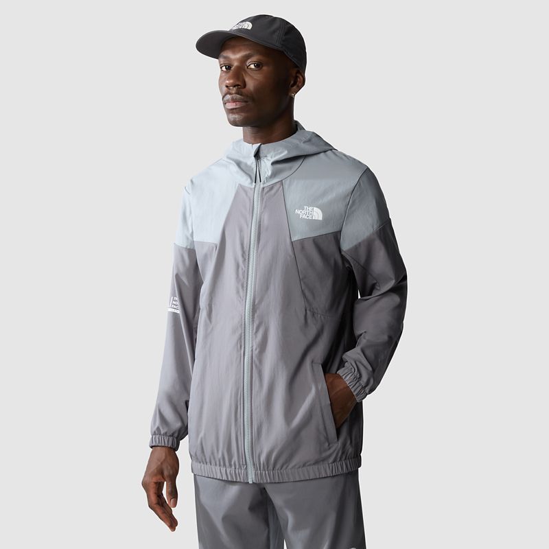 The North Face Men's Mountain Athletics Wind Hooded Track Jacket Smoked Pearl-monument Grey