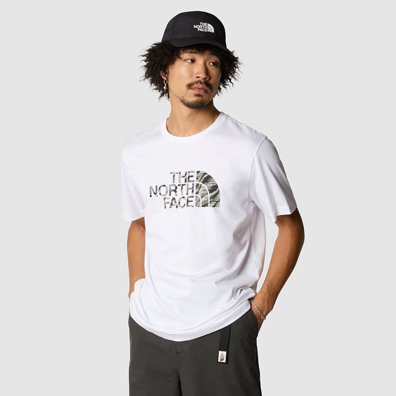 The North Face Camiseta Easy Para Hombre Tnf White-tnf Black Beta Flash Print 