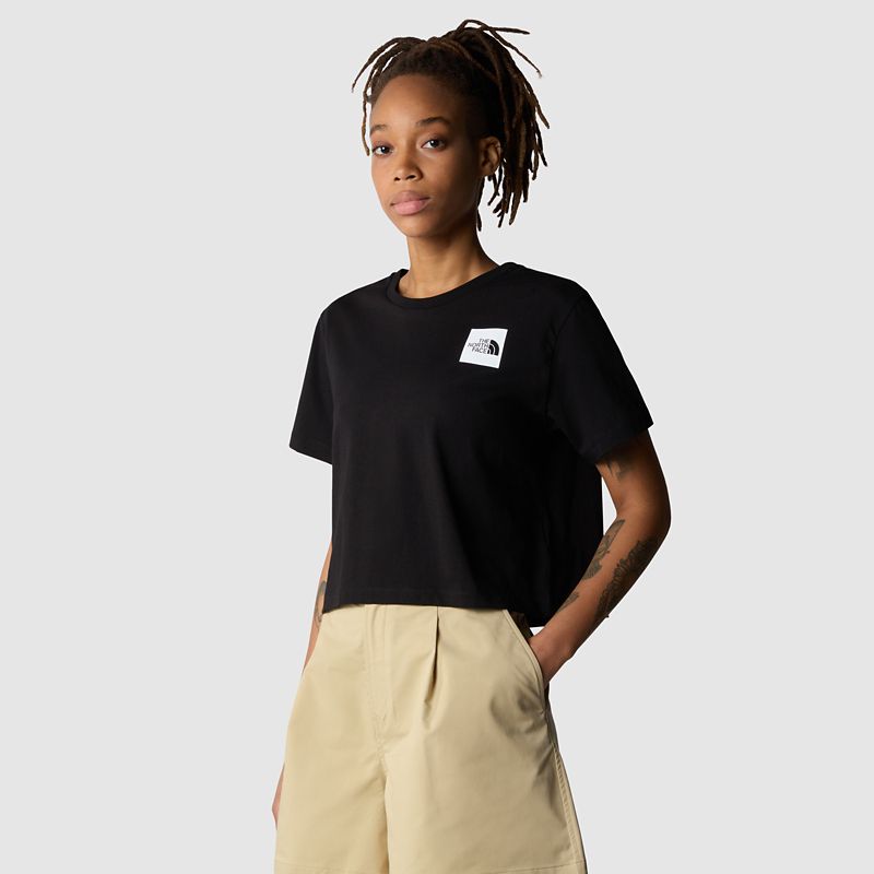 The North Face Fine Kurzgeschnittenes T-shirt Für Damen Tnf Black 