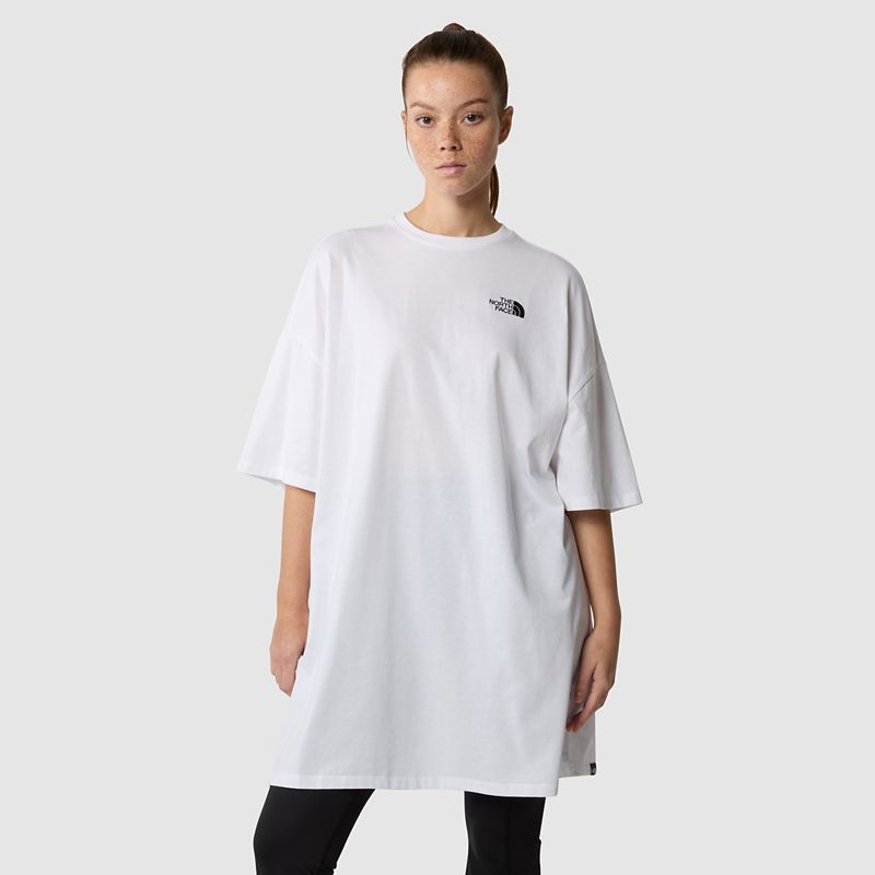 The North Face Simple Dome T-shirt-kleid Für Damen Tnf White 
