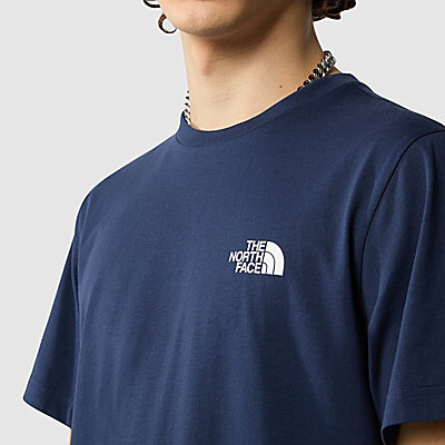 The North Face t-shirt M S/S Simple Dome Tee men's blue color NF0A87NGPOD1