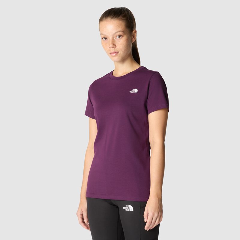 The North Face Simple Dome T-shirt Für Damen Black Currant Purple 