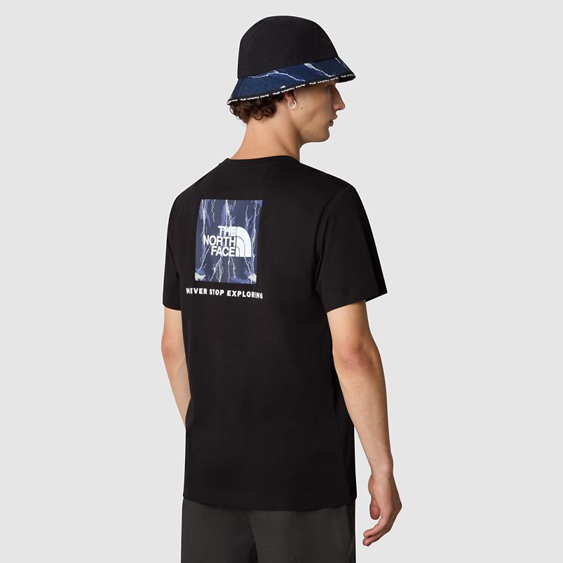 The North Face Men's Redbox T-shirt Tnf Black-summit Navy Tnf Lightening Print