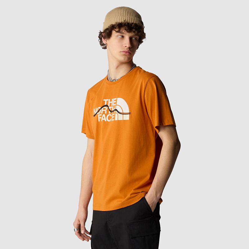 The North Face Camiseta Mountain Line Para Hombre Desert Rust 