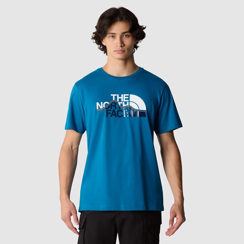 The North Face Camiseta Mountain Line Para Hombre Adriatic Blue 