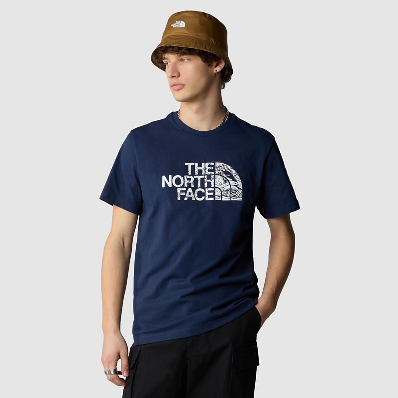 The North Face Woodcut Dome T-shirt Für Herren Summit Navy 
