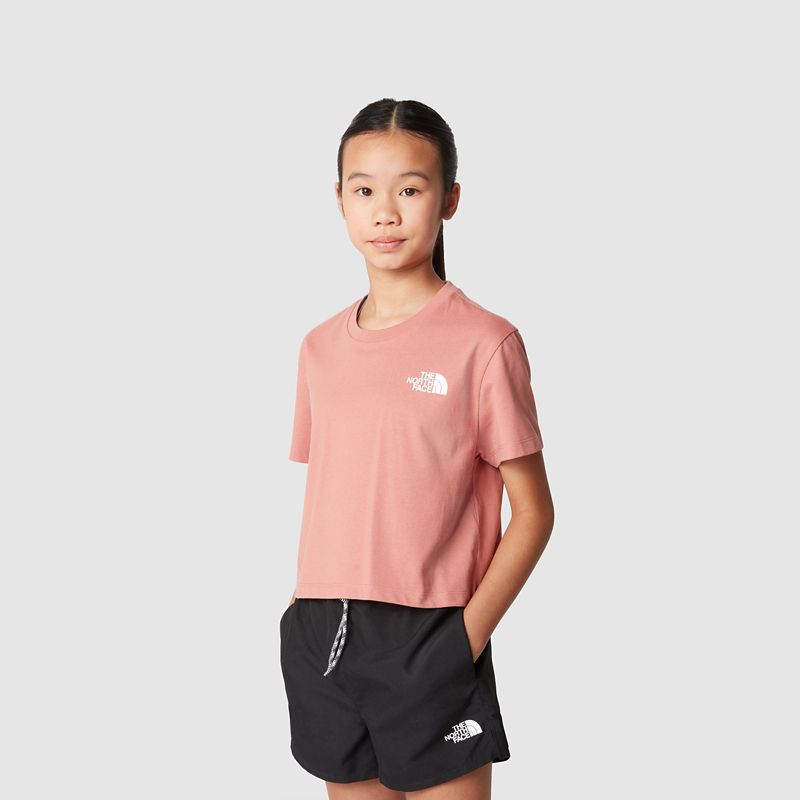 The North Face Girls' Simple Dome Cropped T-shirt Light Mahogany