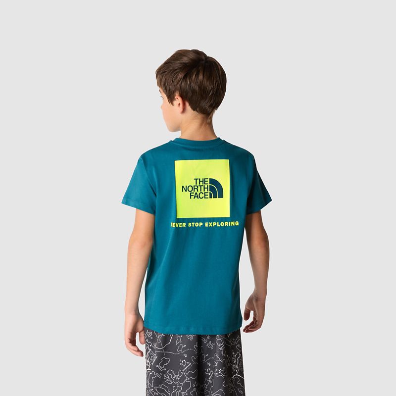 The North Face Redbox T-shirt Für Jungen Blue Moss-lemon Yellow 