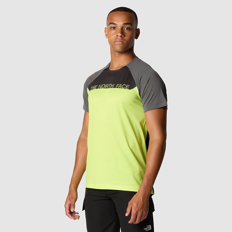 The North Face Men's Trailjammer T-shirt Fizz Lime-anthracite Grey-tnf Black
