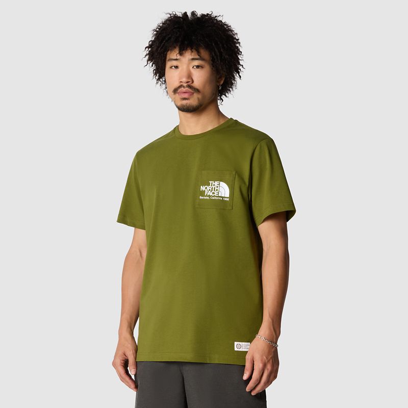 The North Face Berkeley California Pocket T-shirt Für Herren Forest Olive 