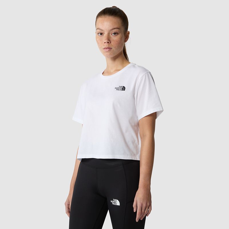 The North Face Simple Dome Kurzgeschnittenes T-shirt Für Damen Tnf White 